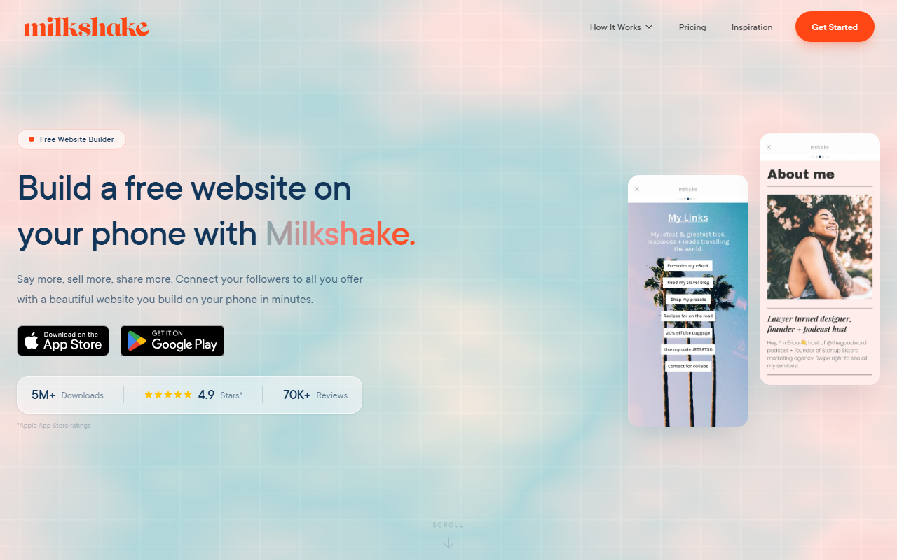 Milkshake homepage