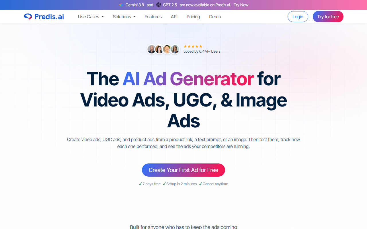 Predis.ai homepage