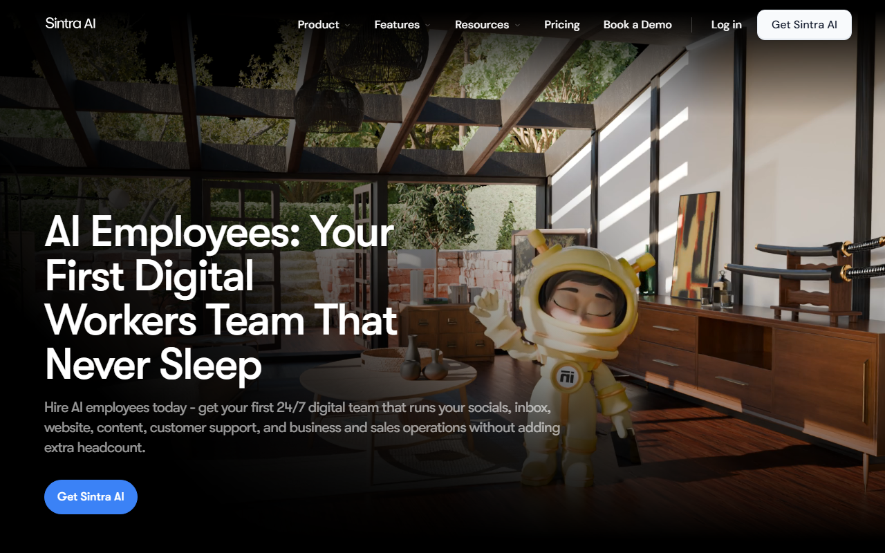 Sintra AI homepage